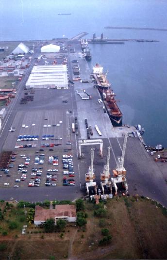 Vista aérea de Puerto Quetzal