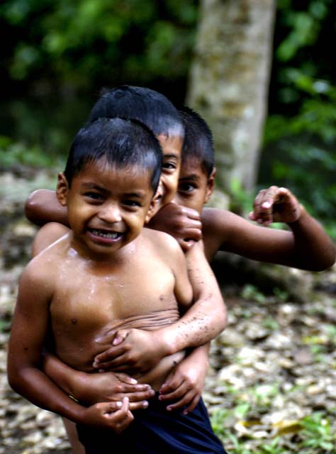 Patojos jugando en Finca Paraiso, Izabal