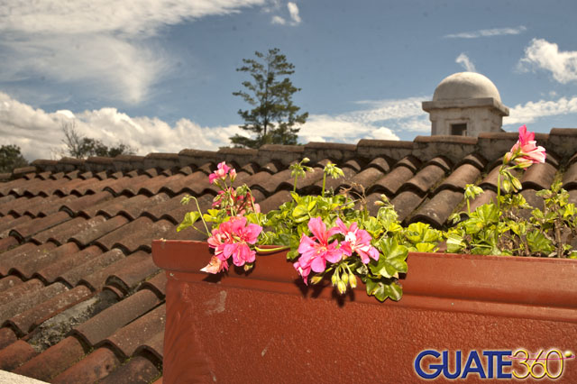 Terraza del Hotel en La antigua Guatemala