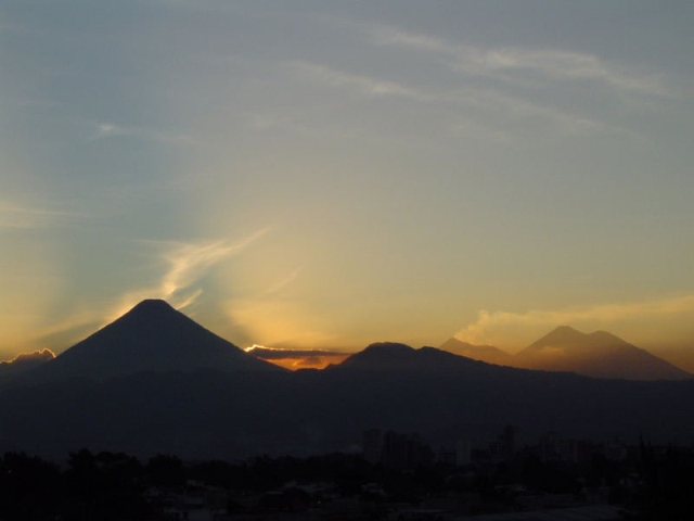 Atardecer en Ciudad de Guatemala