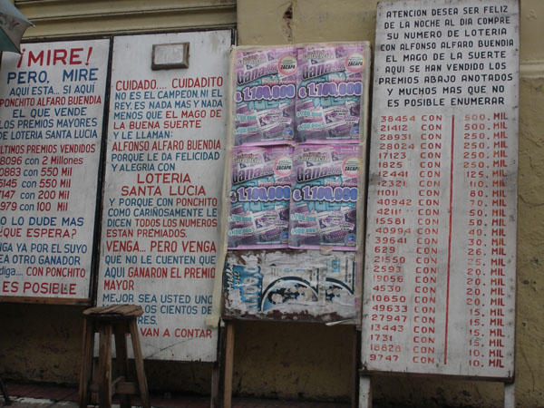 Venta de loteria santa lucia